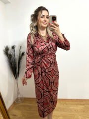 ORJ MARKA SATEN KUMAŞ KRUVAZE ELBİSE
