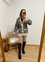 LEOPAR DESENLİ HIRKA