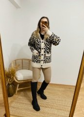 LEOPAR DESENLİ HIRKA