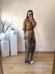 PREMIUM SATEN KUMAŞ BELİ LASTİKLİ PALAZZO PANTOLON