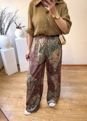 PREMIUM SATEN KUMAŞ BELİ LASTİKLİ PALAZZO PANTOLON