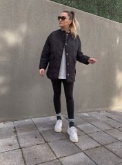 ORJİNAL MODEL SİYAH OVERSİZE KAPİTONE CEKET