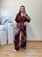 PREMİUM SATEN KUMAŞ PALAZZO PANTOLON BORDO
