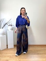 PREMİUM SATEN KUMAŞ PALAZZO PANTOLON LACİVERT