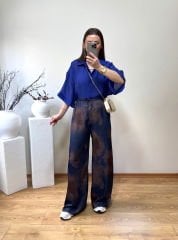 PREMİUM SATEN KUMAŞ PALAZZO PANTOLON LACİVERT