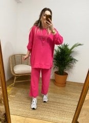 AEROBİN  KUMAŞ PEMBE RAHAT TAKIM