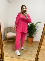AEROBİN  KUMAŞ PEMBE RAHAT TAKIM
