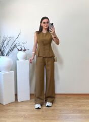 ORJİNAL MARKA HAM KETEN KUMAŞ YAĞ YEŞİL TAKIM