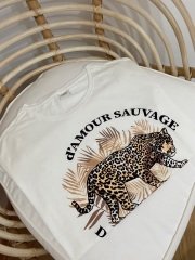 LEOPAR BASKILI ORJ MARKA YUMUŞAK PAMUK KUMAŞ T-SHİRT