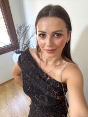 TEK OMUZ DRAPE YAKA LEOPAR DESENLİ ASTARLI TÜL ELBİSE